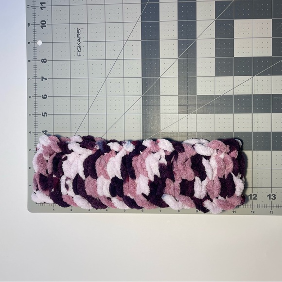 Handmade Women’s/Junior’s Winter Headband/Ear Wrap - Variegated Purple - Picture 8 of 9